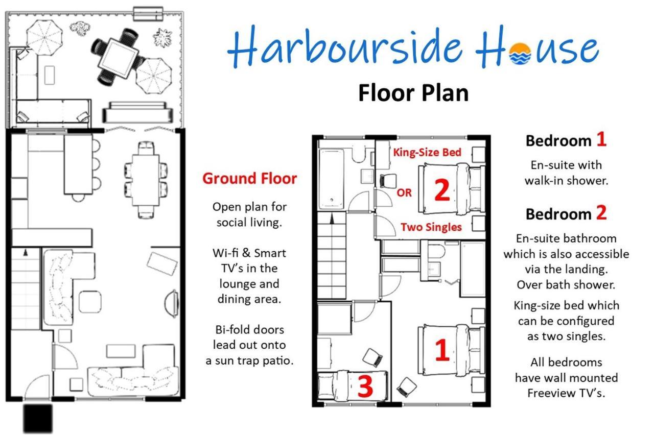 Harbourside House - Great Location - Parking - 2 En-Suites - Sleeps 5 Plus 1 Poole Ngoại thất bức ảnh